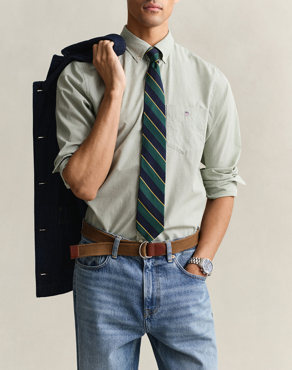 GANT ΥΠΟΚΑΜΙΣΟ ΜΜ REG POPLIN BANKER SHIRT 3G3000140-354 MintGreen