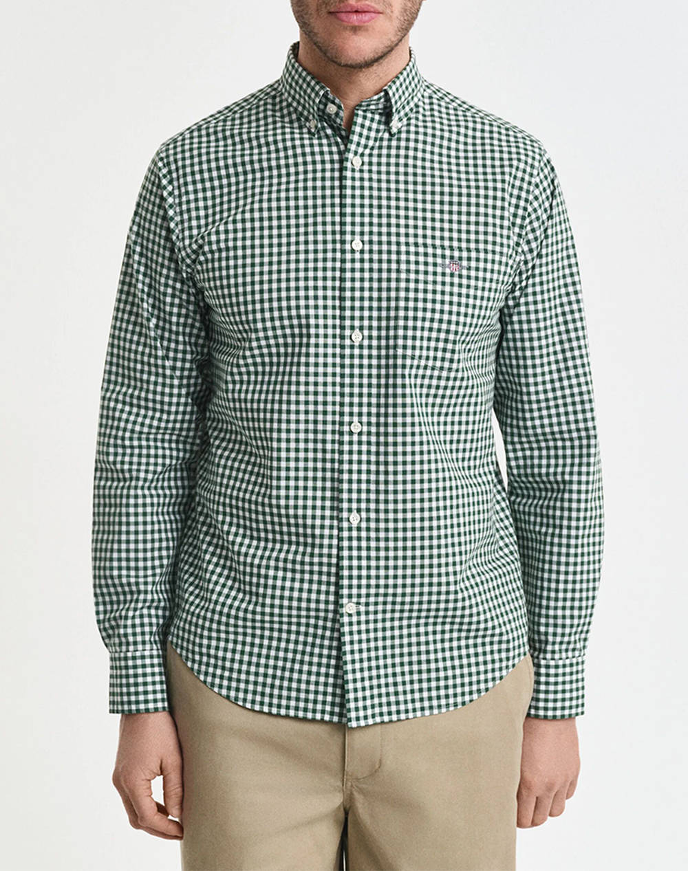 GANT ΥΠΟΚΑΜΙΣΟ ΜΜ REG POPLIN GINGHAM SHIRT 3G3000120-338 DarkGreen