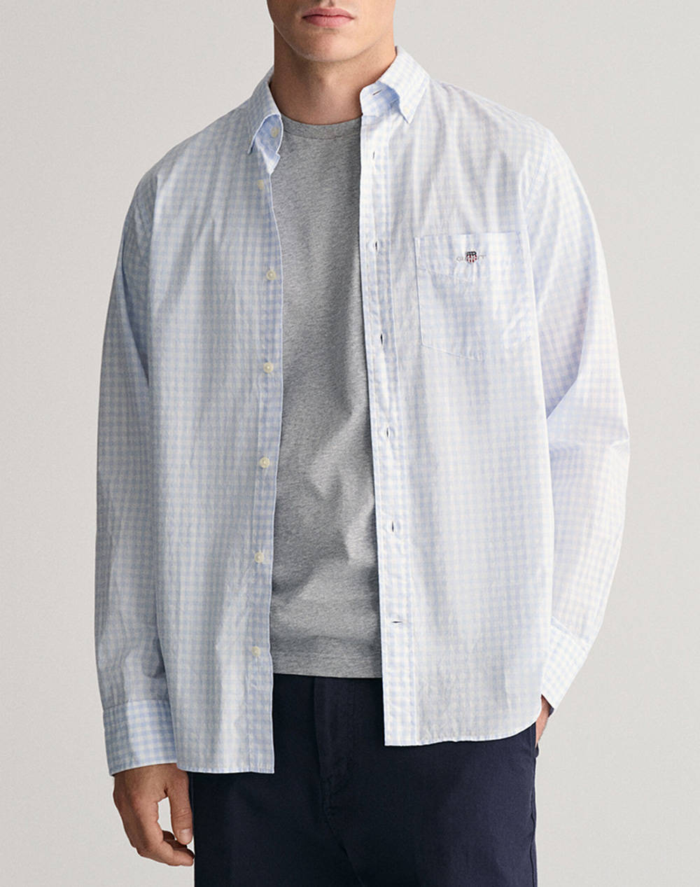 GANT ΥΠΟΚΑΜΙΣΟ ΜΜ REG POPLIN GINGHAM SHIRT 3G3000120-455 LightBlue