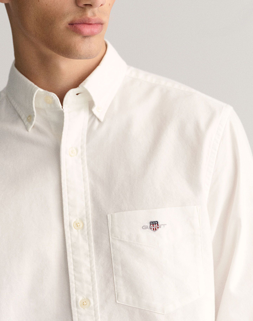 Gant Υποκαμισο Μμ Reg Oxford Shirt 3G3000200-110 White ανδρικά ρούχα πουκάμισα Politikos Shop Πολιτικός