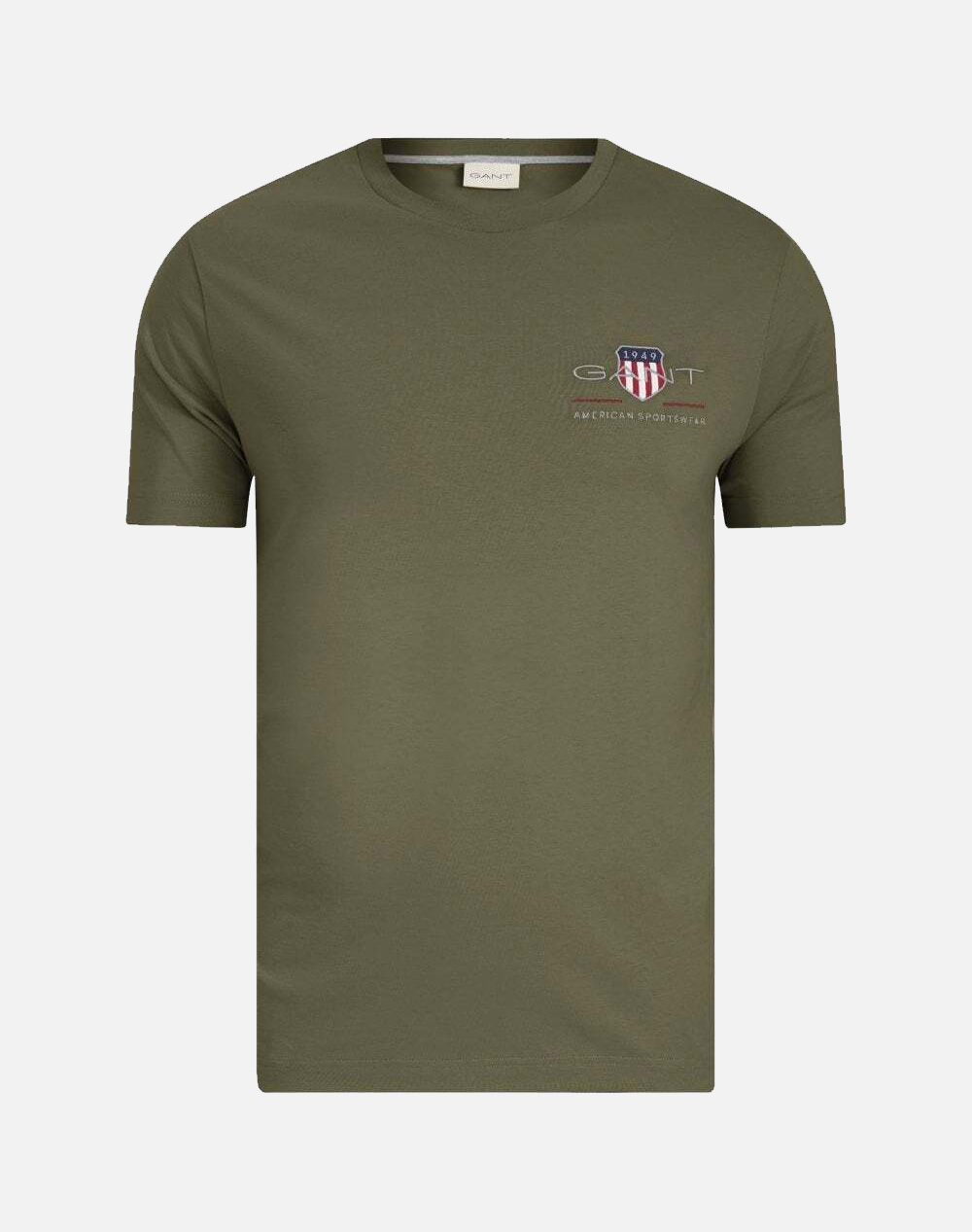GANT ΜΠΛΟΥΖΑ ΚΜ REG ARCHIVE SHIELD EMB SS T-SHIRT 3G2067004-379 DarkOliveGreen
