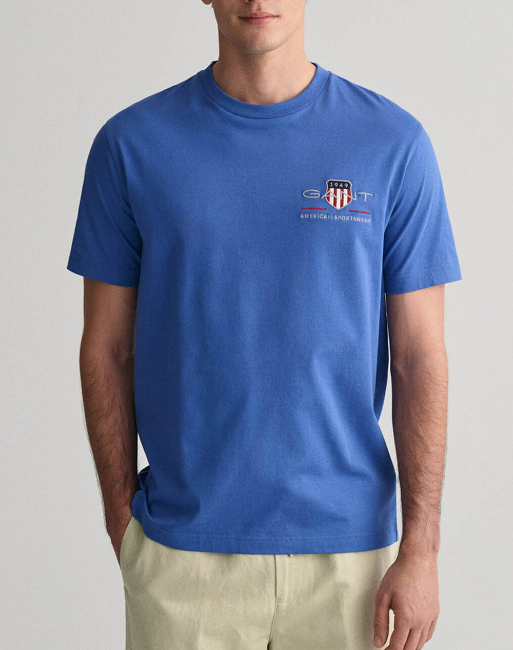 GANT ΜΠΛΟΥΖΑ ΚΜ REG ARCHIVE SHIELD EMB SS T-SHIRT 3G2067004-407 SkyBlue