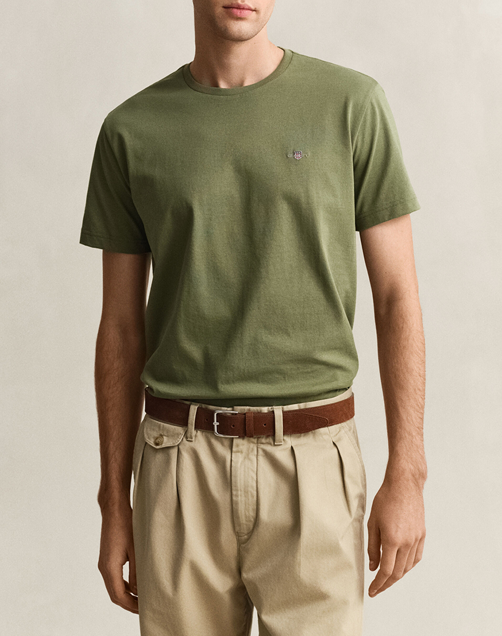 GANT ΜΠΛΟΥΖΑ ΚΜ REG SHIELD SS T-SHIRT 3G2003184-379 ArmyGreen