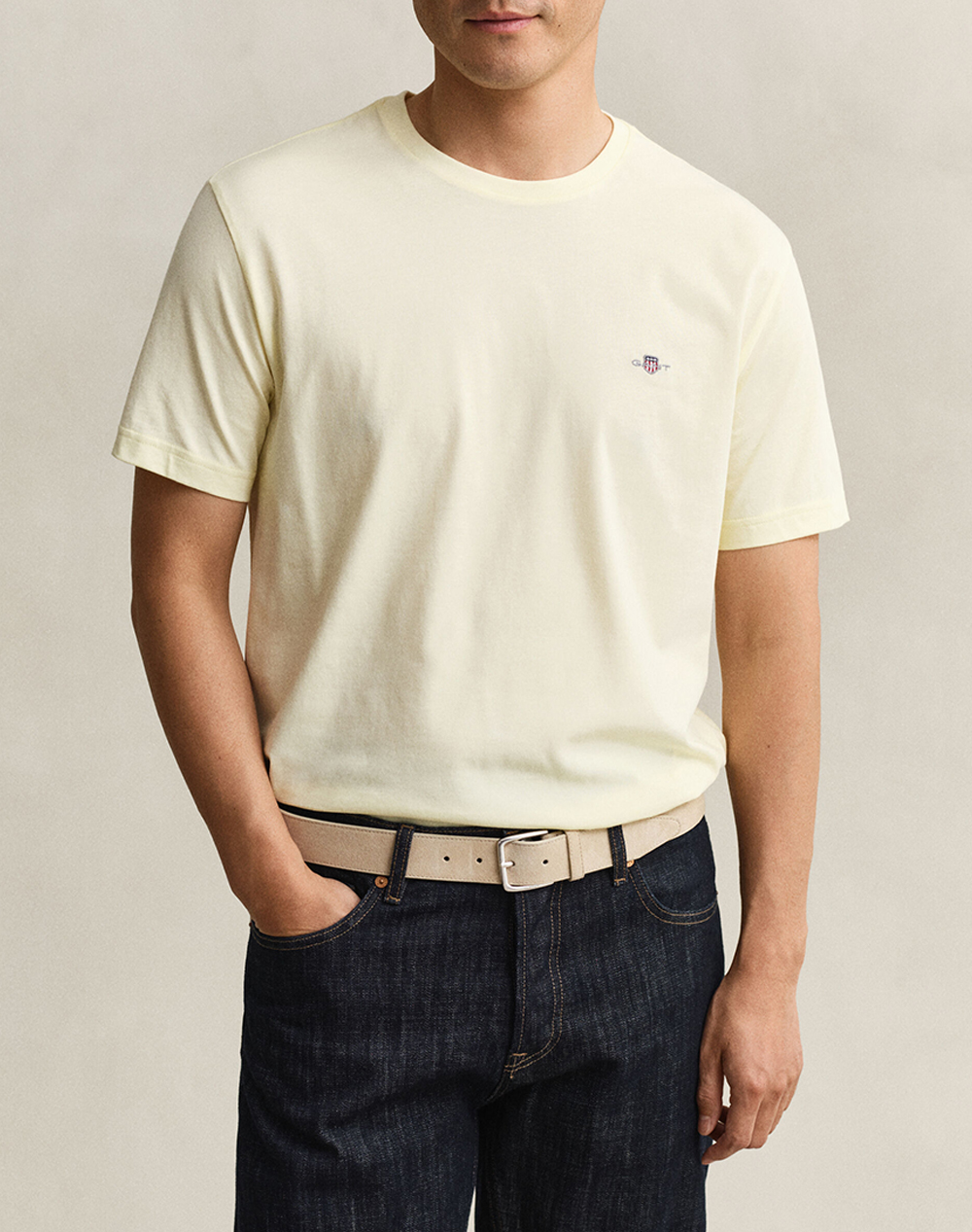 GANT ΜΠΛΟΥΖΑ ΚΜ REG SHIELD SS T-SHIRT 3G2003184-713 Cream