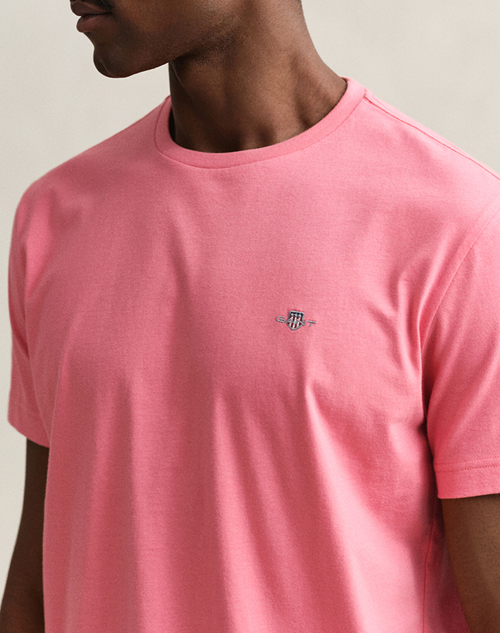 Gant Μπλούζα Κμ Reg Shield Ss T-Shirt 3G2003184-622 Pink ανδρικά ρούχα μπλούζες Politikos Shop Πολιτικός