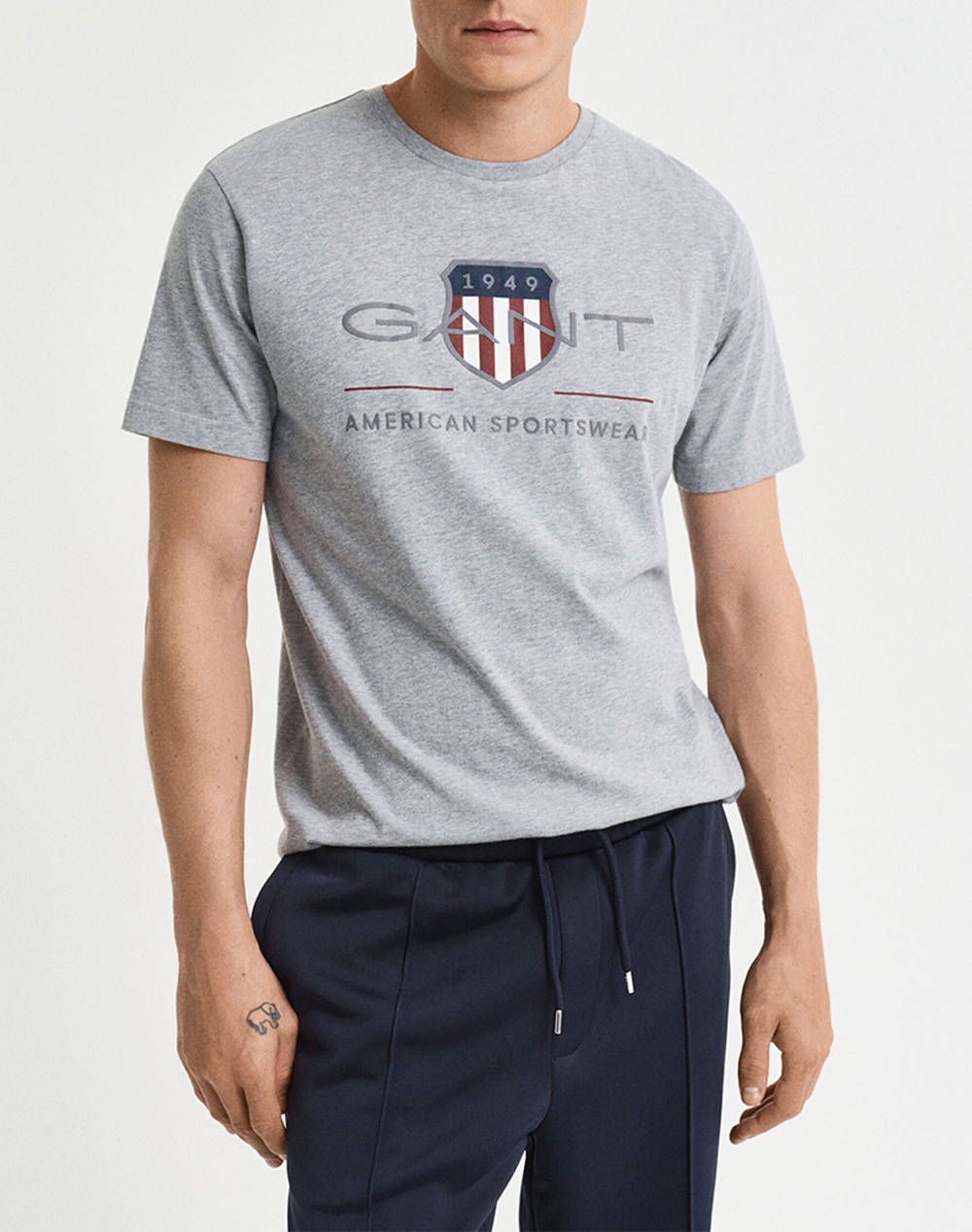 GANT GANT ΜΠΛΟΥΖΑ ΚΜ REG ARCHIVE SHIELD SS T-SHIRT 3G2003199-93 LightGray