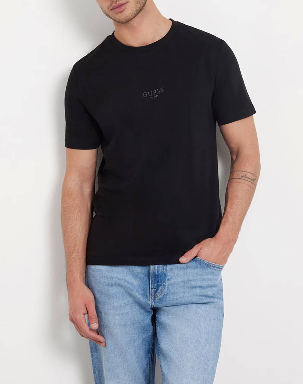GUESS AIDY CN SS TEE ΜΠΛΟΥΖΑ ΑΝΔΡΙΚΟ M2YI72I3Z14-JBLK Black