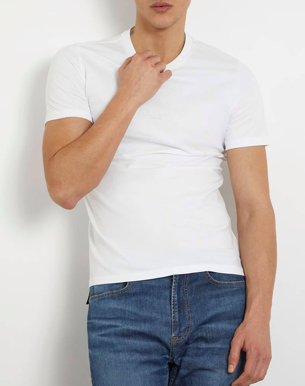 GUESS AIDY CN SS TEE ΜΠΛΟΥΖΑ ΑΝΔΡΙΚΟ M2YI72I3Z14-G011 White