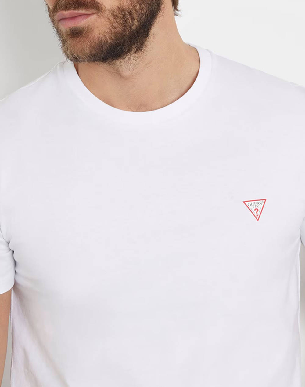 Guess Cn Ss Core Tee Μπλούζα Ανδρικό M2Yi36I3Z14-G011 White ανδρικά ρούχα μπλούζες T-Shirt Politikos Shop Πολιτικός