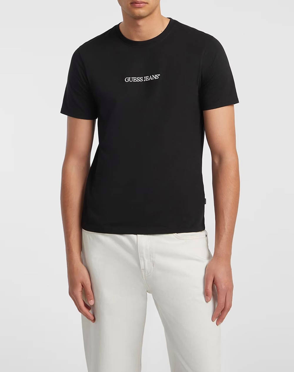 GUESS JEANS GUESS JEANS GJ SS CN SLIM LOGO EMBRO TEE ΜΠΛΟΥΖΑ ΑΝΔΡΙΚΟ M4YI52K8HM0-JBLK Black