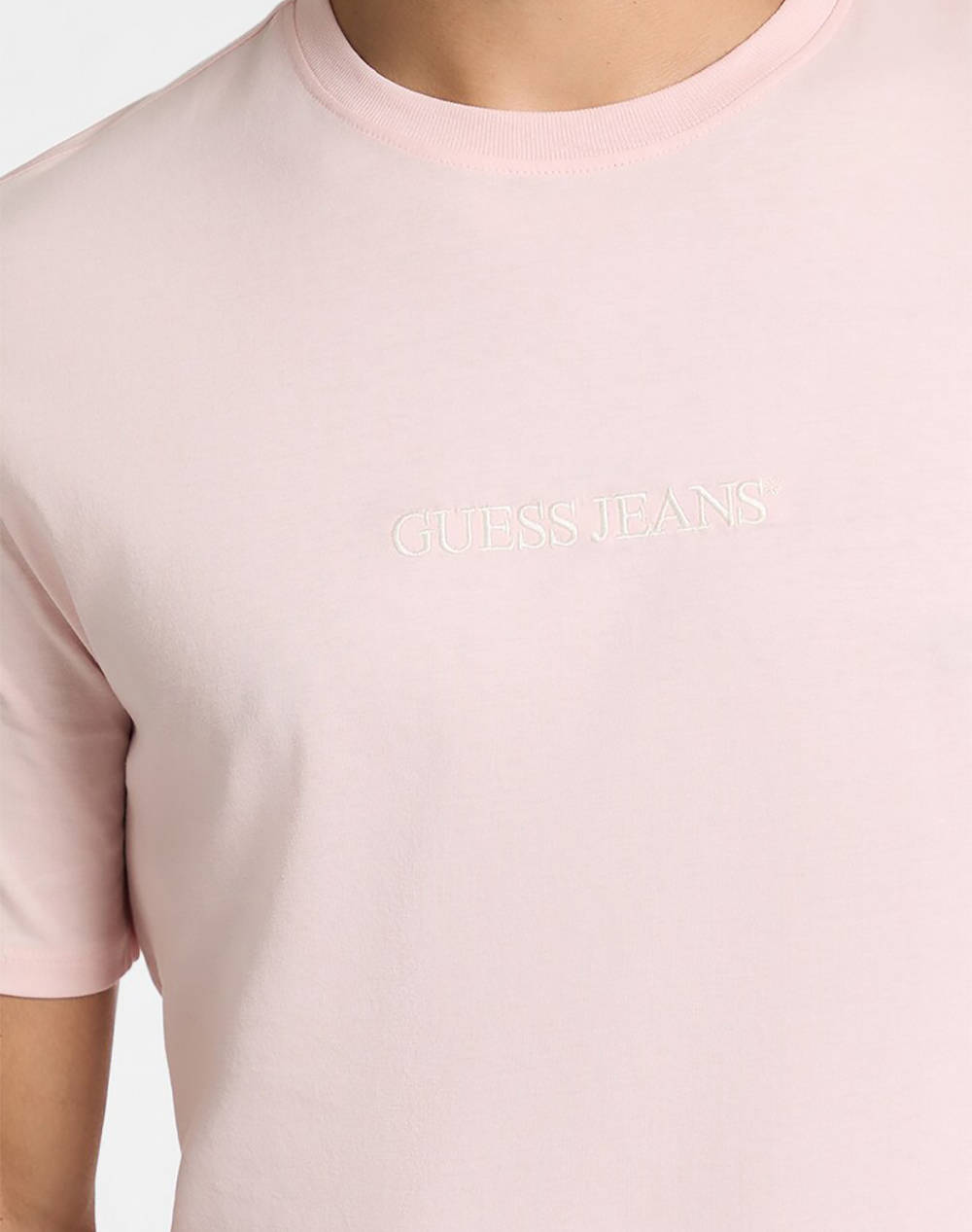 GUESS JEANS GJ SS CN SLIM LOGO EMBRO TEE ΜΠΛΟΥΖΑ ΑΝΔΡΙΚΟ M4YI52K8HM0-G6R4 LightPink φωτογραφία
