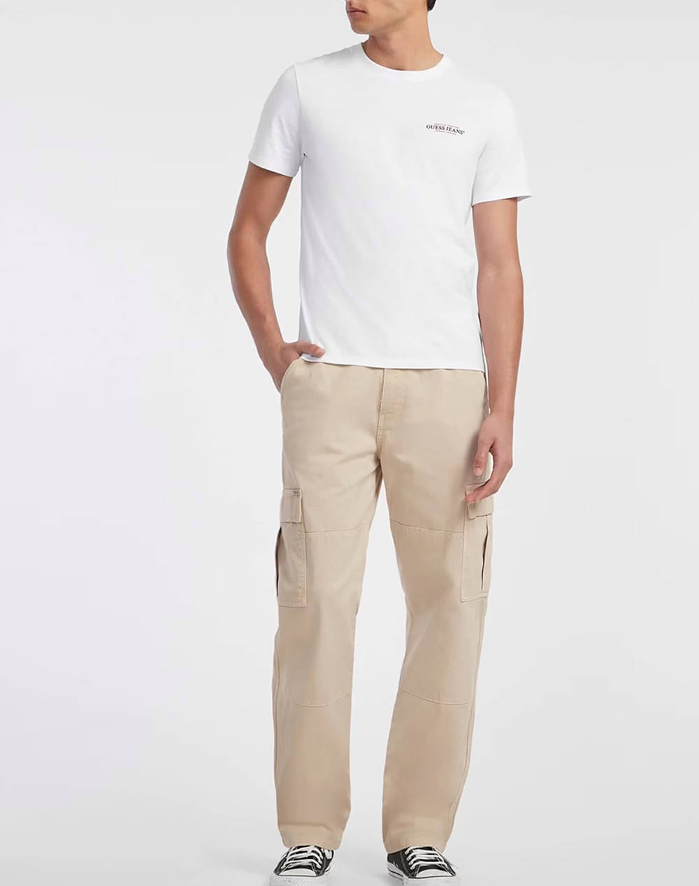 GUESS JEANS GJ SS CN SLIM AMERICAN TR TEE ΜΠΛΟΥΖΑ ΑΝΔΡΙΚΟ M4YI55K8HM0-G011 White φωτογραφία