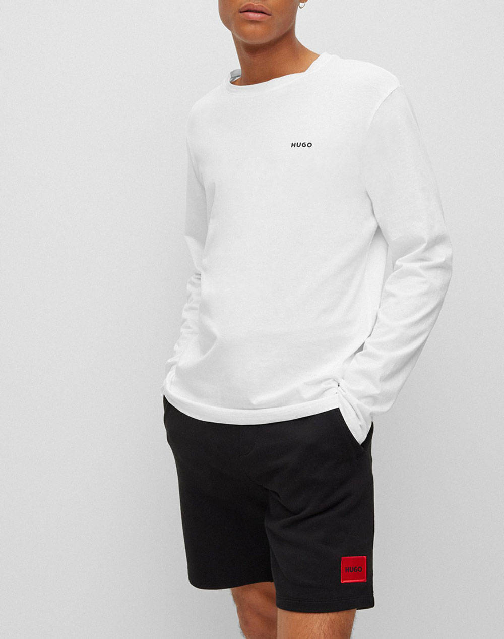 HUGO ΜΠΛΟΥΖΑ JERSEY Derol222 50466159-100 White