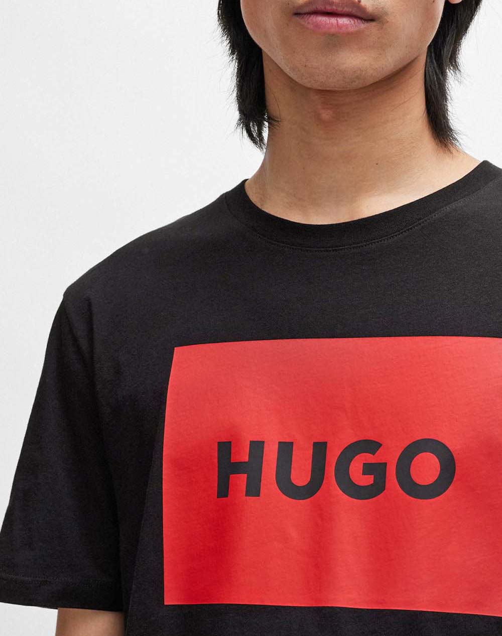 Hugo Dulive222 10229761 01 50467952-001-001 Black ανδρικά ρούχα μπλούζες T-Shirt Politikos Shop Πολιτικός