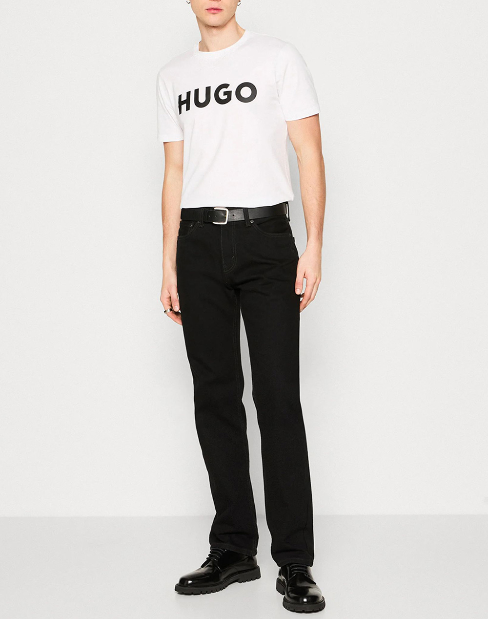 Hugo Dulivio 10229761 01 50467556-120-120 White ανδρικά ρούχα μπλούζες T-Shirt Politikos Shop Πολιτικός