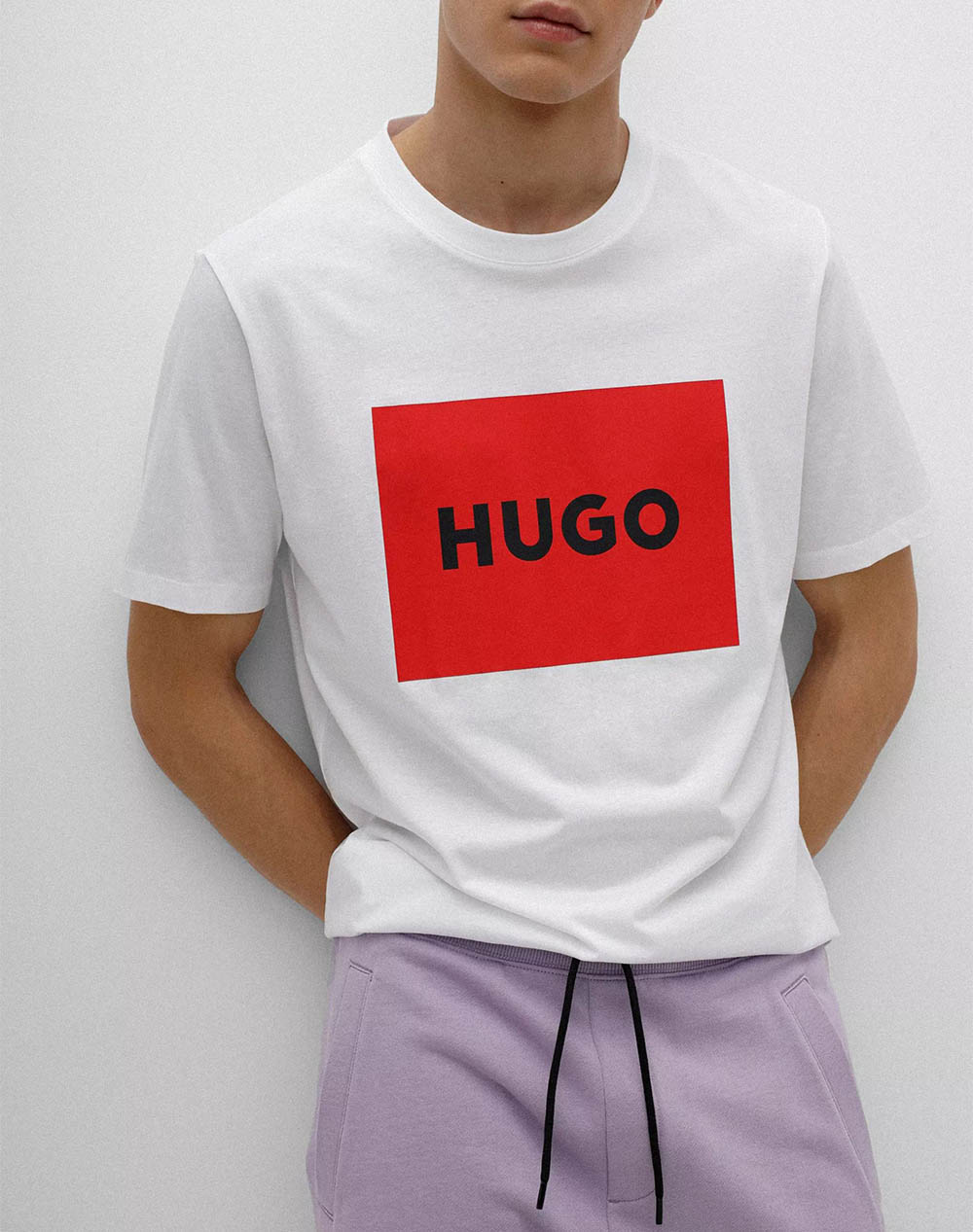 Hugo Dulive222 10229761 01 50467952-100-100 White ανδρικά ρούχα μπλούζες T-Shirt Politikos Shop Πολιτικός