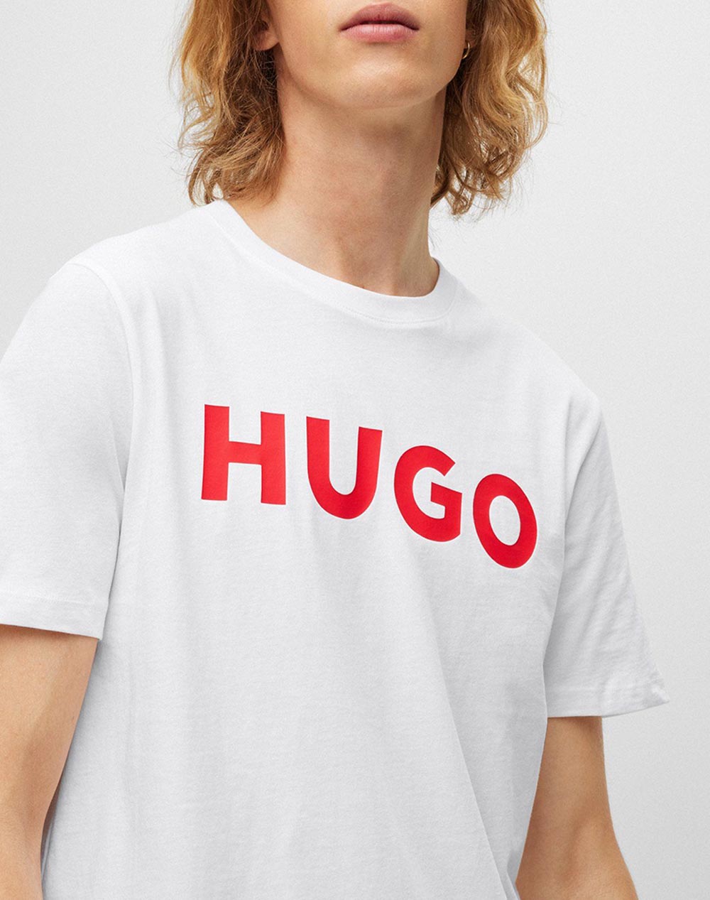Hugo Dulivio 10229761 01 50467556-100-100 Totalwhite ανδρικά ρούχα μπλούζες T-Shirt Politikos Shop Πολιτικός