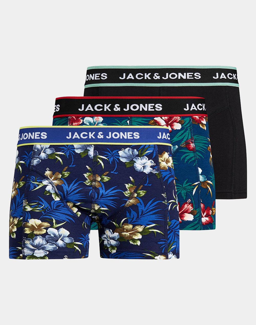 JACK&JONES ΜΠΟΞΕΡ JACFLOWER TRUNKS 3 PACK.NOOS 12171253-BLACK Black