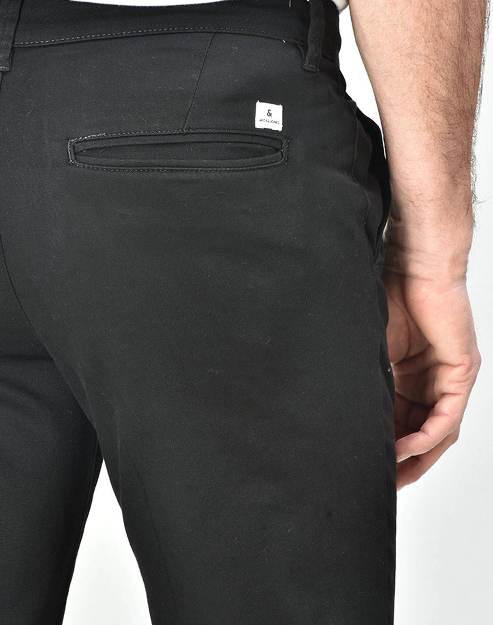 Jack Jones Παντελόνι Jjimarco Jjdave Sa Black 12174152-Black ανδρικά ρούχα παντελόνια Chinos Politikos Shop Πολιτικός