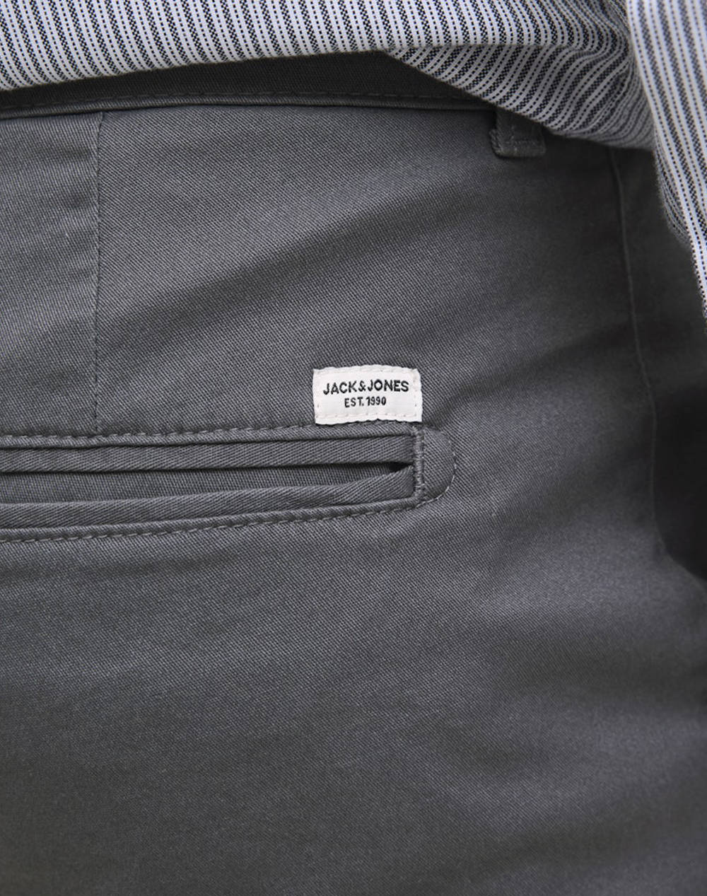 Jack Jones Παντελόνι Jjimarco Jjdave Sa Black 12174152-Castlerock Gray ανδρικά ρούχα παντελόνια Chinos Politikos Shop Πολιτικός