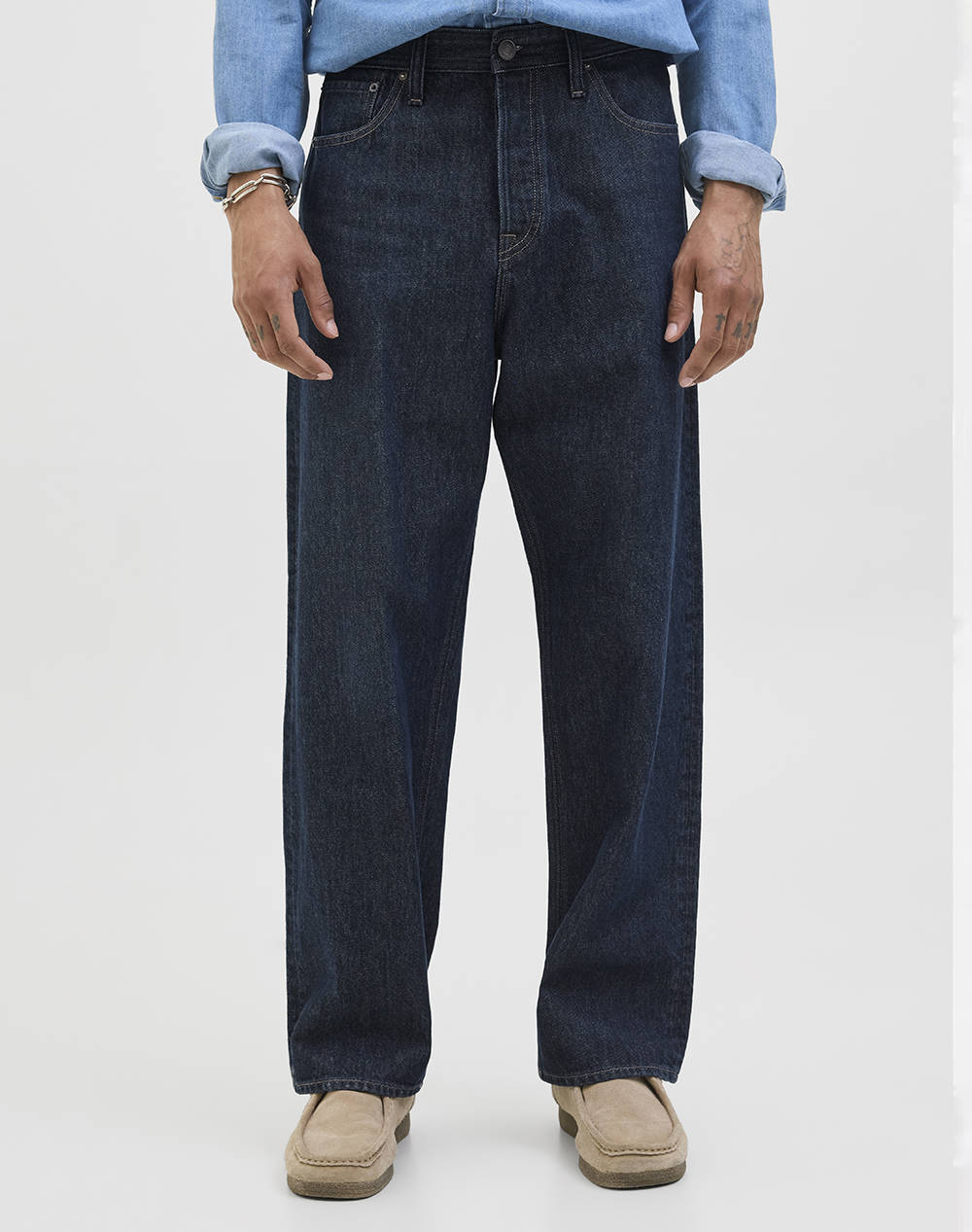 JACK&JONES JJIALEX JJORIGINAL AM 899 SN 12278116-BLUE DENIM DenimDarkBlue