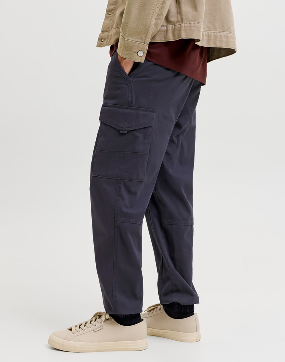 Jack Jones Παντελόνι Jjipaul Jjflake Akm 542 Black Noos 12139912-Dark Navy Darkblue ανδρικά ρούχα παντελόνια Cargo Politikos Shop Πολιτικός