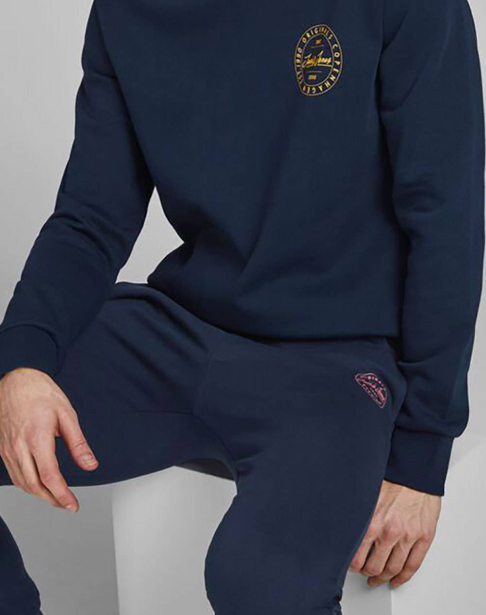 JACK&JONES ΠΑΝΤΕΛΟΝΙ ΦΟΡΜΑΣ JJIGORDON JJSHARK SWEAT PANTS AT NOOS 12165322-Navy Blazer NavyBlue φωτογραφία