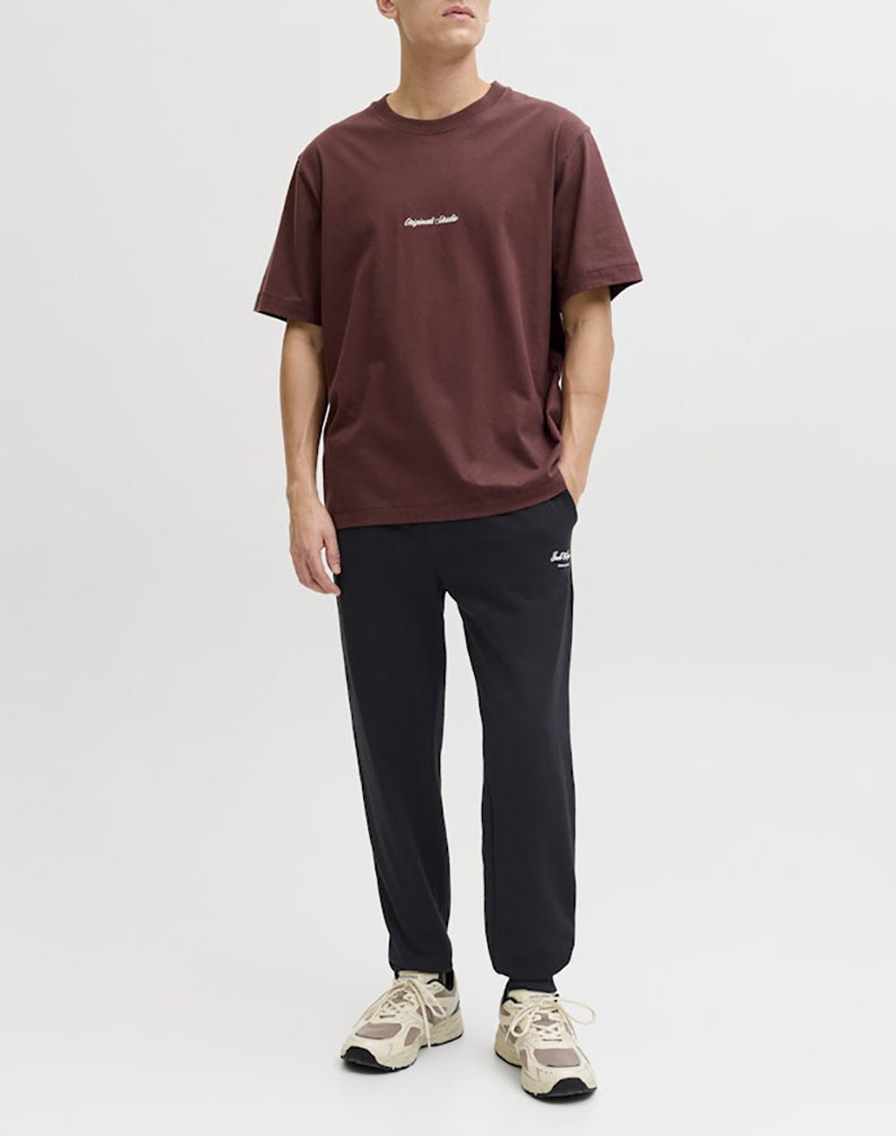 Jack Jones Jpstgordon Archive Sweat Pants Noos 12288641-Black Black ανδρικά ρούχα παντελόνια Φορμας Politikos Shop Πολιτικός