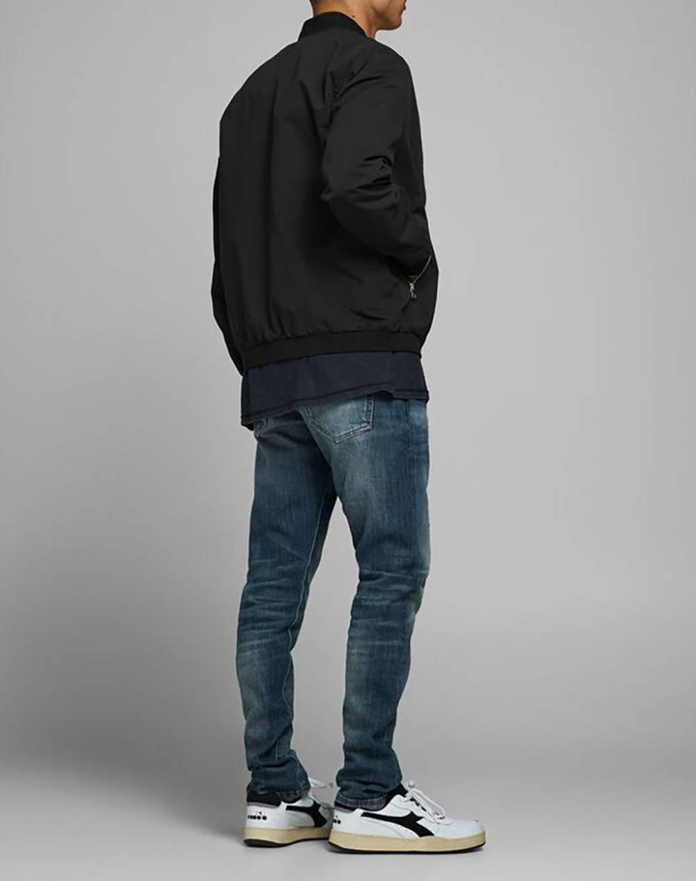 JACK&JONES ΜΠΟΥΦΑΝ JJERUSH BOMBER NOOS 12165203-BLACK Black φωτογραφία