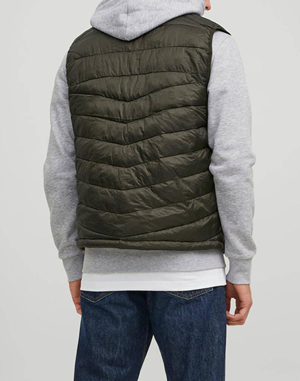 JACK&JONES ΑΜΑΝΙΚΟ ΜΠΟΥΦΑΝ JJEHERO BODYWARMER COLLAR NOOS 12211790-ROSIN DarkGreen φωτογραφία