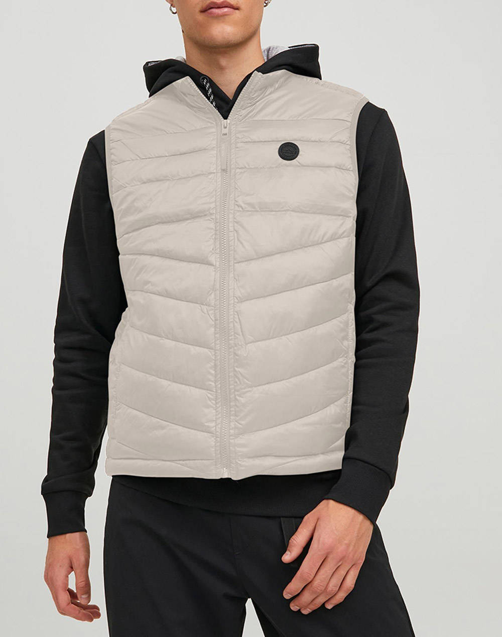 JACK&JONES ΑΜΑΝΙΚΟ ΜΠΟΥΦΑΝ JJEHERO BODYWARMER COLLAR NOOS 12211790-Moonbeam Ecru 0420AJACK3110009_XR02077