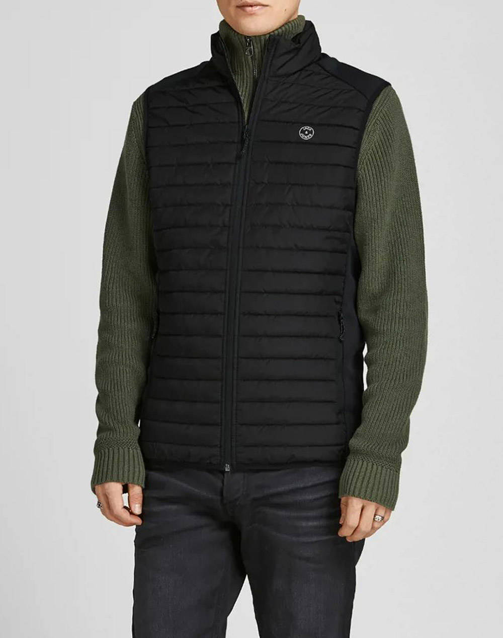 JACK&JONES JACK&JONES JJEMULTI BODYWARMER COLLAR NOOS 12200684-BLACK Black