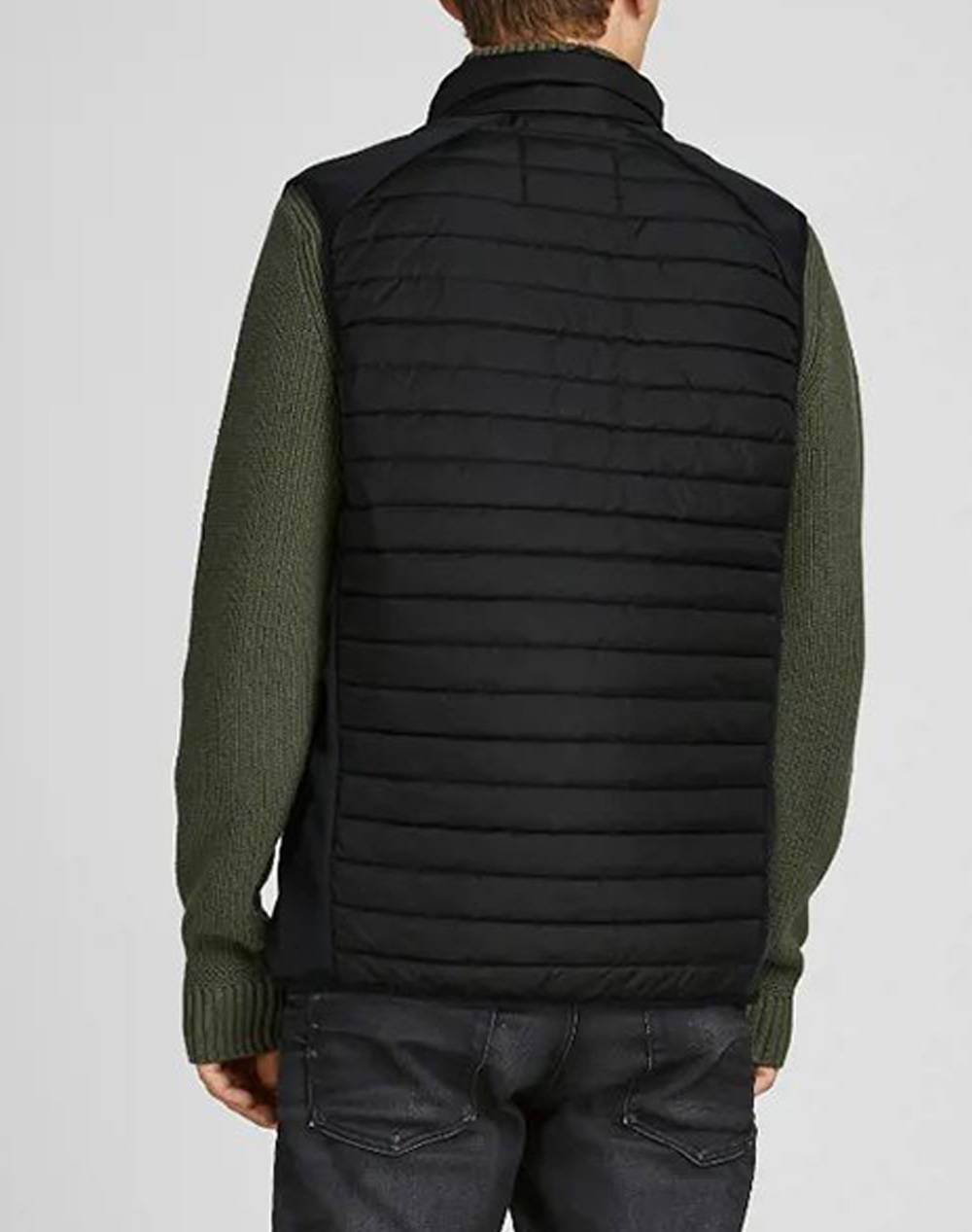 JACK&JONES JJEMULTI BODYWARMER COLLAR NOOS 12200684-BLACK Black φωτογραφία