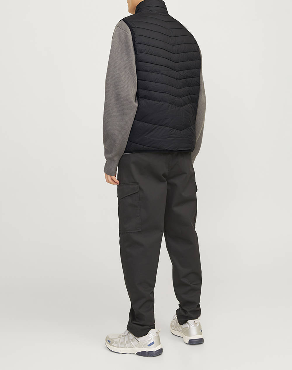 JACK&JONES JJESTATE PACKABLE BW COLLAR NOOS 12256987-BLACK Black φωτογραφία