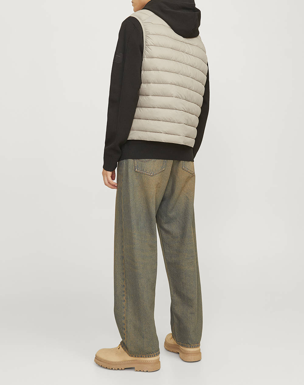 JACK&JONES JJESPRINT BODYWARMER COLLAR NOOS 12258457-CrockerySOLID Cream φωτογραφία