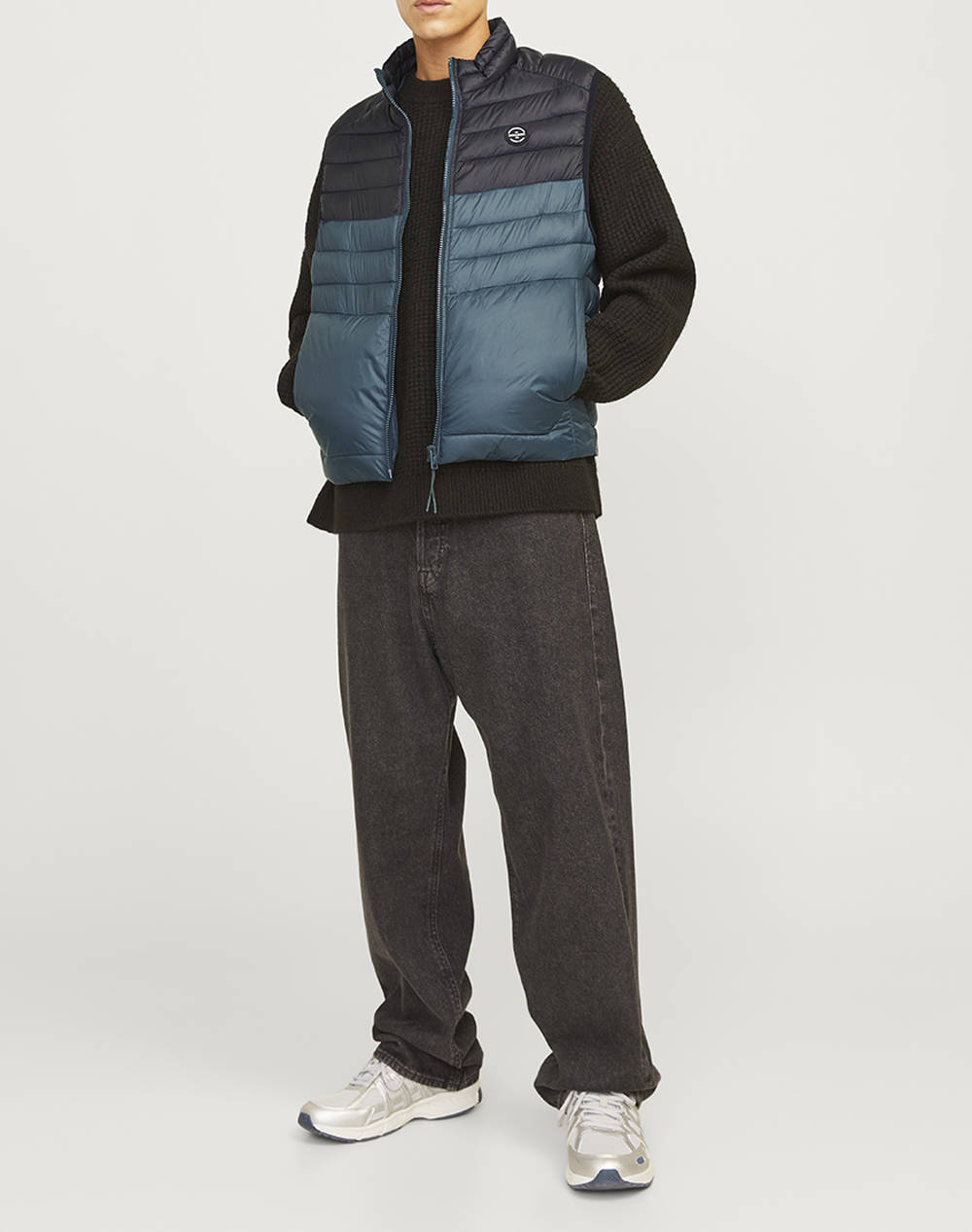 JACK&JONES JJESPRINT BODYWARMER COLLAR NOOS 12258457-Magical Forest DarkGreen φωτογραφία