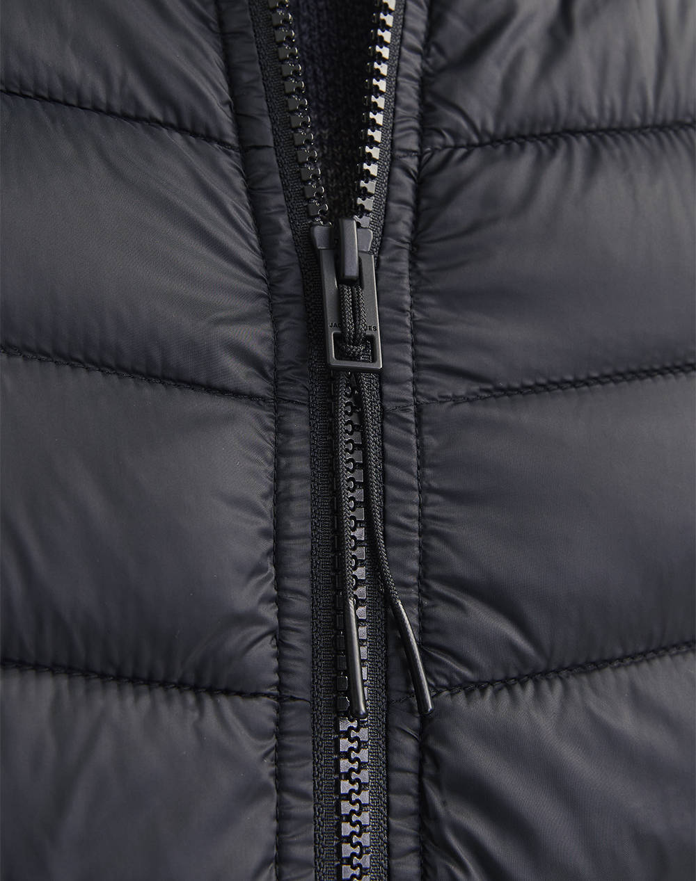 JACK&JONES JJESPRINT PUFFER COLLAR NOOS 12258444-BlackSOLID Black φωτογραφία