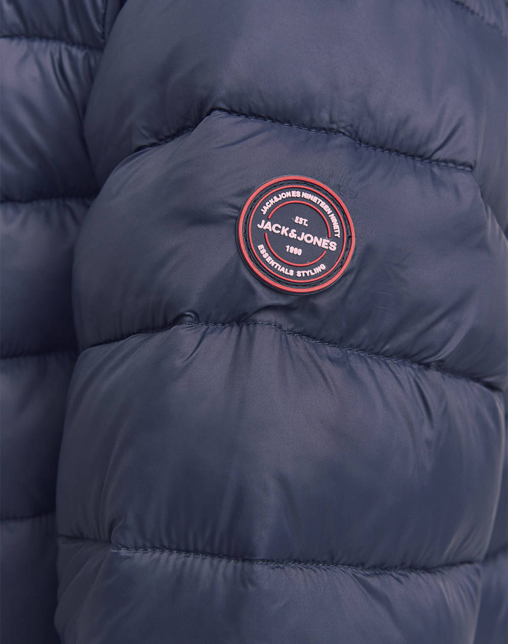 Jack Jones Jjesprint Puffer Collar Noos 12258444-Navy Blazertrue Red Stitches Navyblue ανδρικά ρούχα Πανωφορια μπουφάν Politikos Shop Πολιτικός