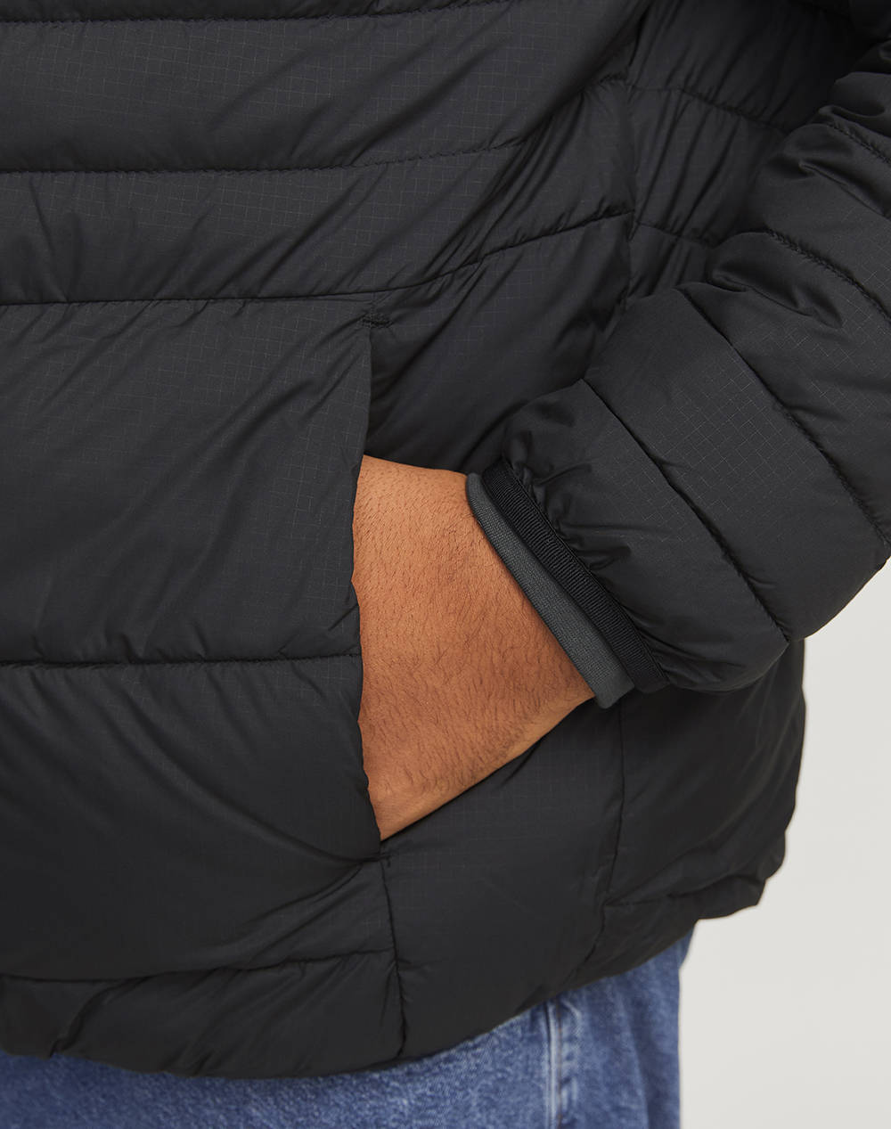 Jack Jones Jjestate Packable Puffer Collar Noos Pls 12258998-Black Black ανδρικά ρούχα Πανωφορια μπουφάν Politikos Shop Πολιτικός