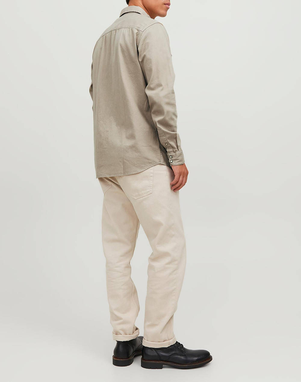 JACK&JONES ΠΟΥΚΑΜΙΣΟ JJESHERIDAN SHIRT L/S NOOS 12138115-Crockery Biege φωτογραφία
