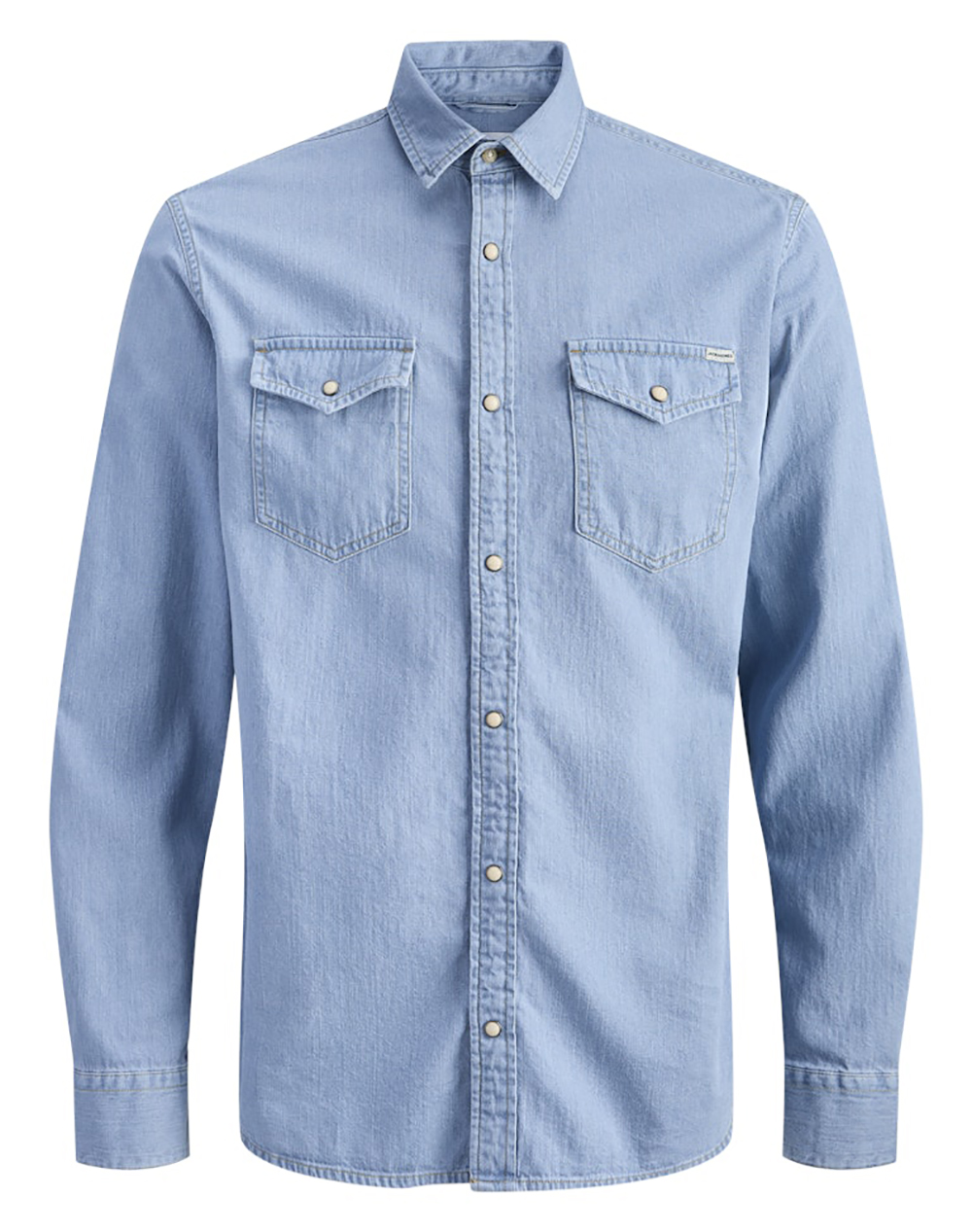 Jack Jones Πουκαμισο Jjesheridan Shirt L S Noos 12138115-Light Blue Denimregular Lightblue ανδρικά ρούχα πουκάμισα Politikos Shop Πολιτικός