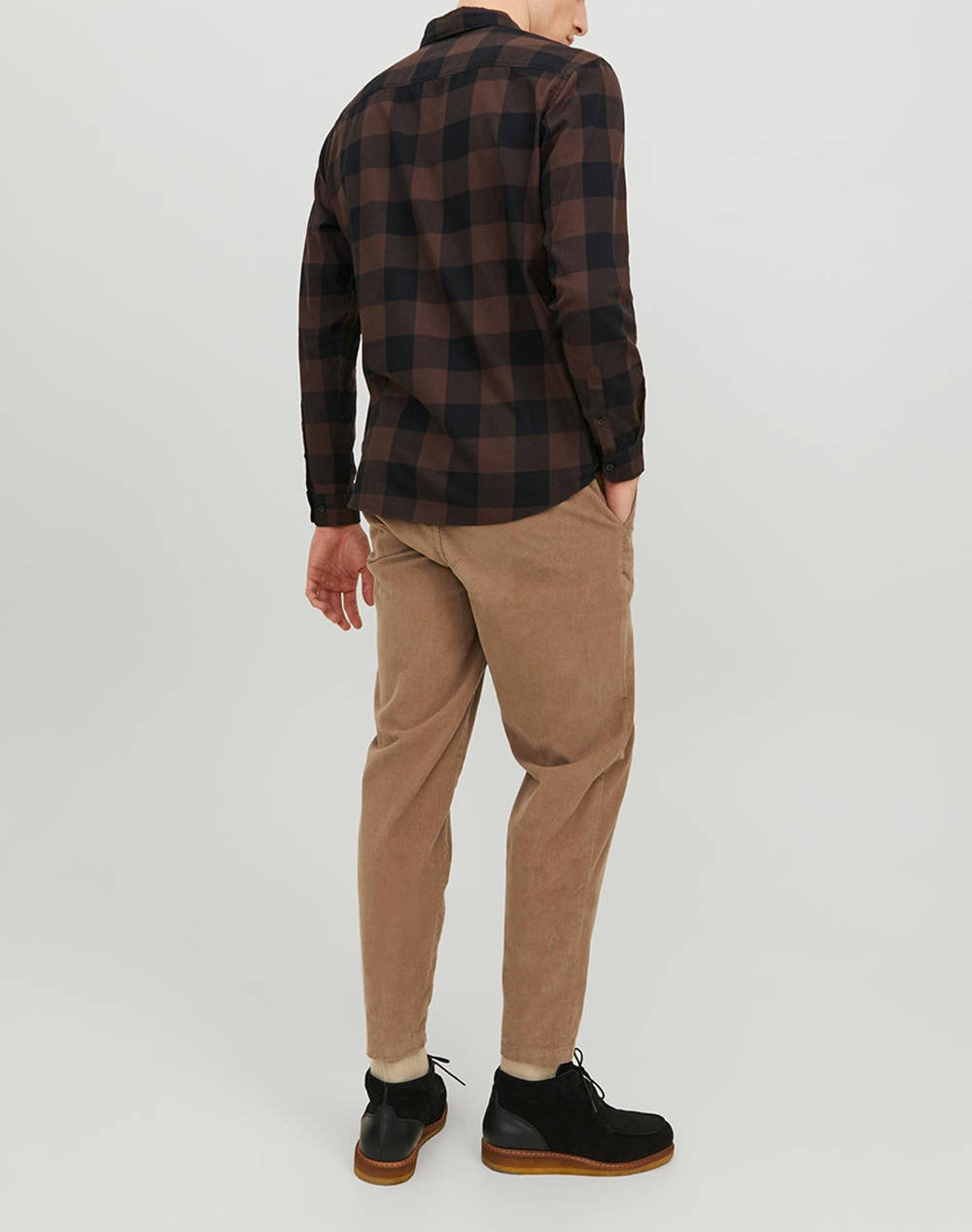 JACK&JONES ΠΟΥΚΑΜΙΣΟ JJEGINGHAM TWILL SHIRT 12181602-Seal Brown DarkBrown φωτογραφία