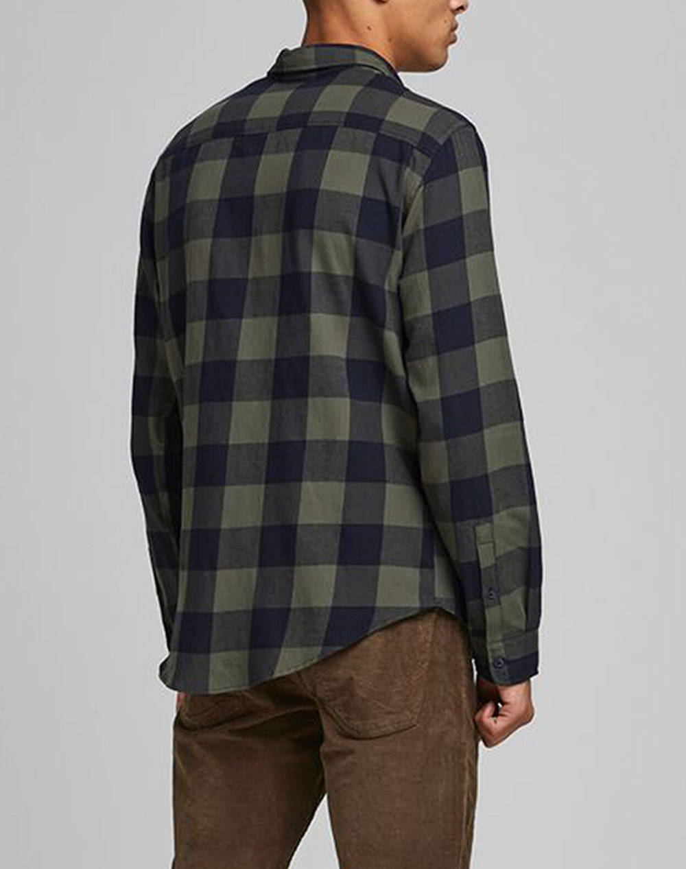 JACK&JONES ΠΟΥΚΑΜΙΣΟ JJEGINGHAM TWILL SHIRT 12181602-Dusty Olive DarkOliveGreen φωτογραφία