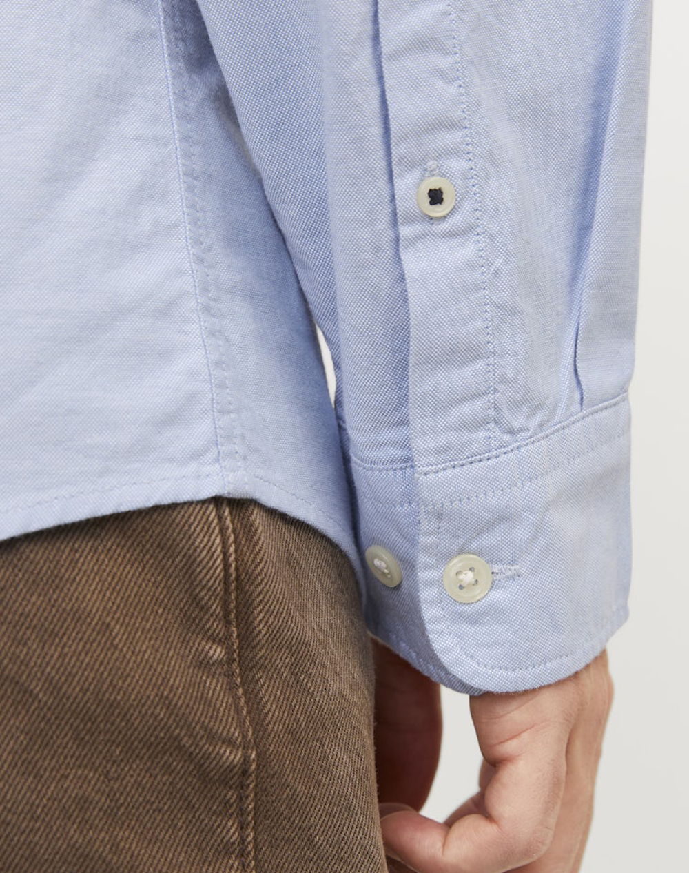 Jack Jones Jjeoxford Shirt Ls Noos 12182486-Cashmere Blueslim Fit Lightblue ανδρικά ρούχα πουκάμισα Politikos Shop Πολιτικός