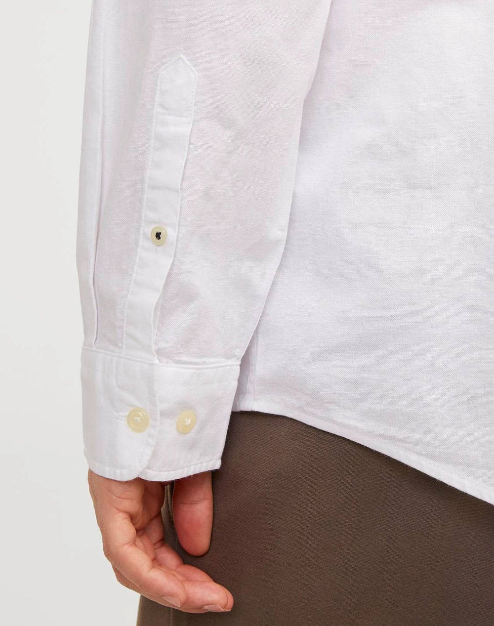 JACK&JONES JJEOXFORD SHIRT LS NOOS 12182486-White White φωτογραφία