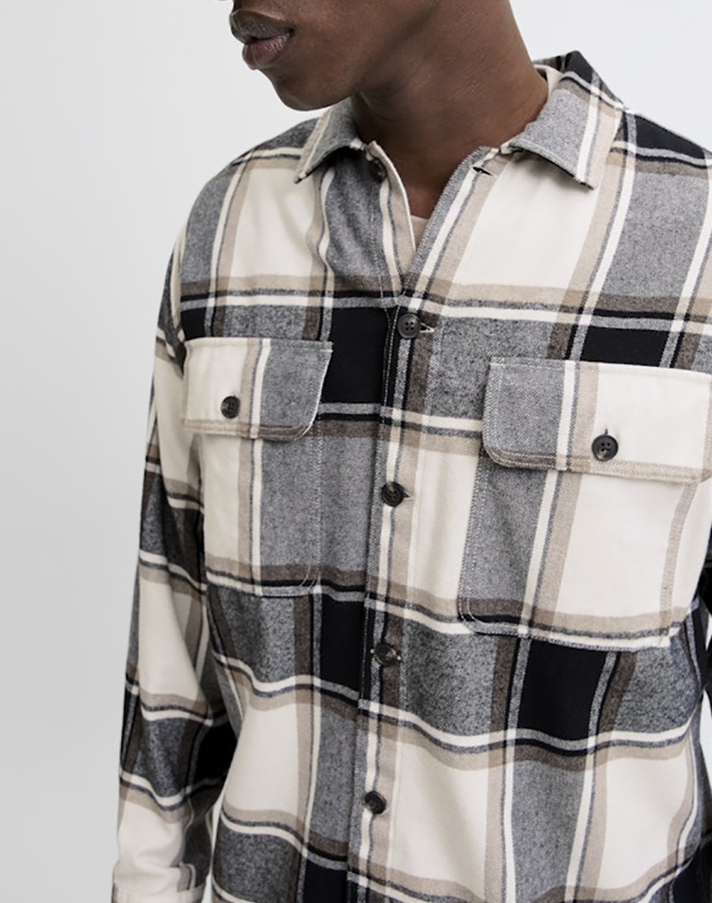 Jack Jones Jjecharge Overshirt Ls Noos 12278969-Crockery Mixed ανδρικά ρούχα πουκάμισα Politikos Shop Πολιτικός