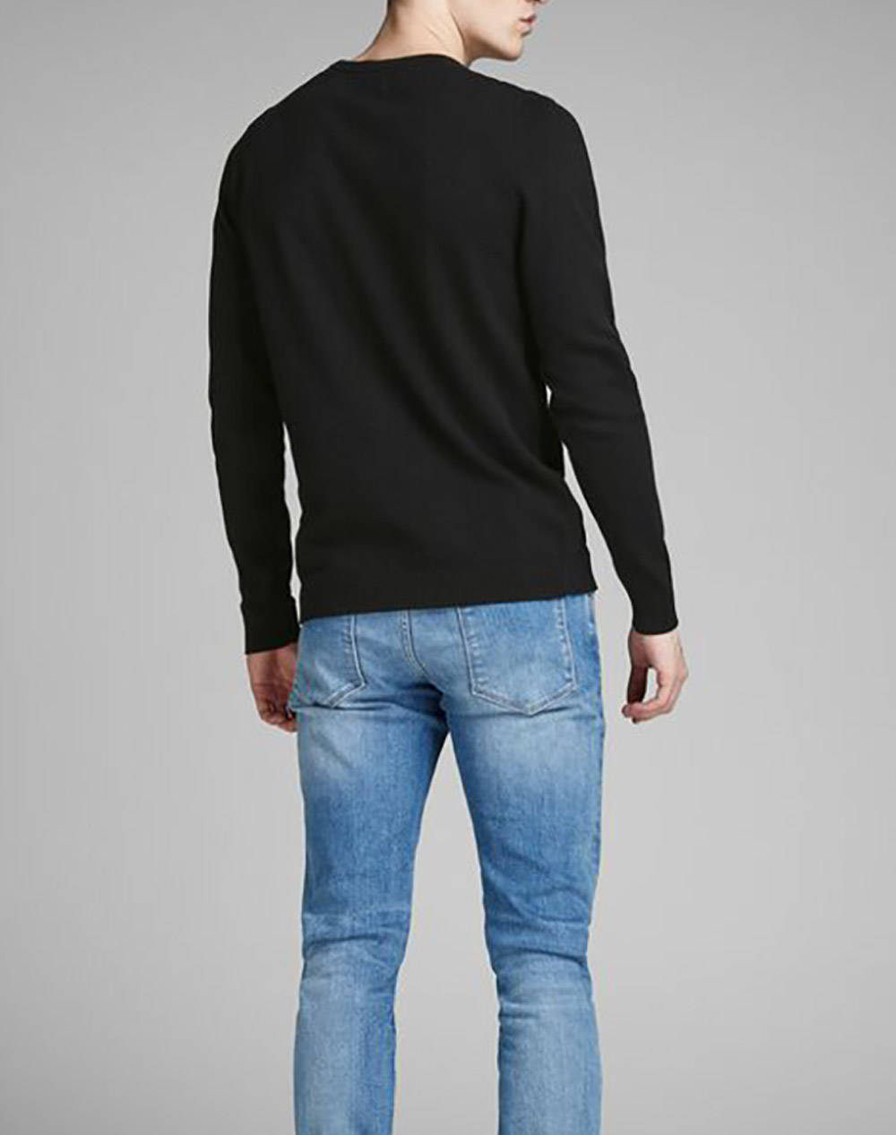 JACK&JONES ΠΟΥΛΟΒΕΡ JJEBASIC KNIT CREW NECK NOOS 12137190-BLACK Black φωτογραφία