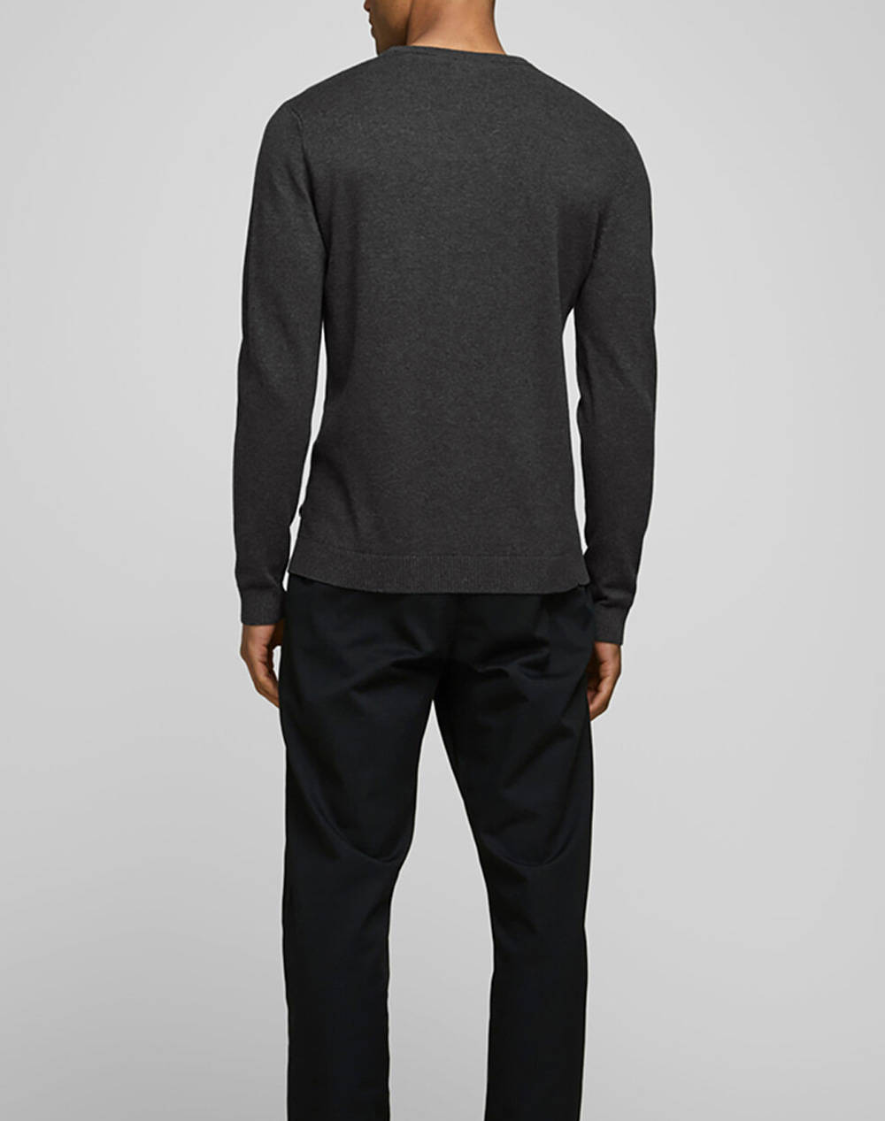 JACK&JONES ΠΟΥΛΟΒΕΡ JJEBASIC KNIT CREW NECK NOOS 12137190-Dark Grey DarkGray φωτογραφία