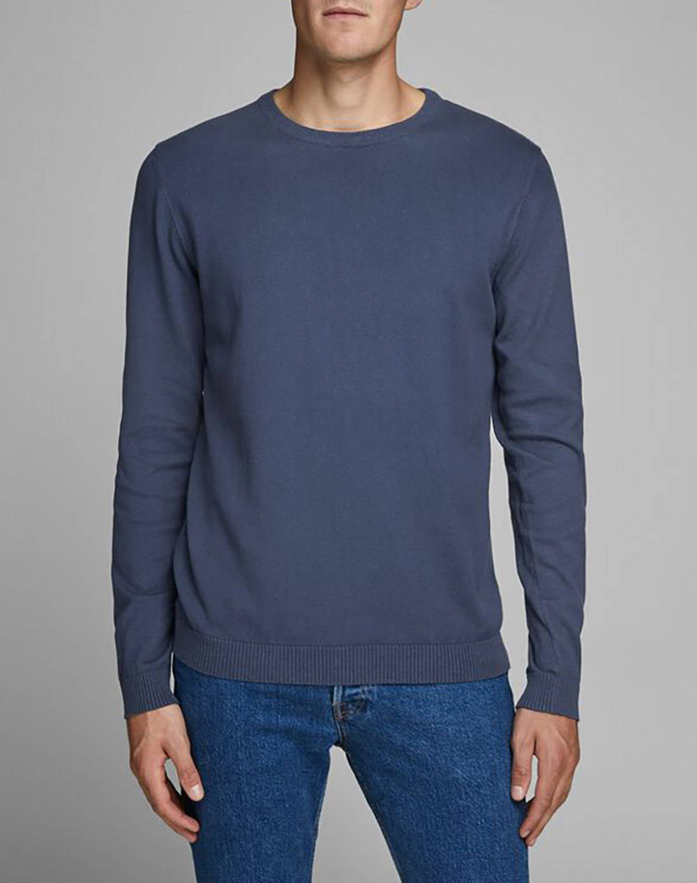 JACK&JONES ΠΟΥΛΟΒΕΡ JJEBASIC KNIT CREW NECK NOOS 12137190-Navy Blazer NavyBlue 0420AJACK3300046_50002