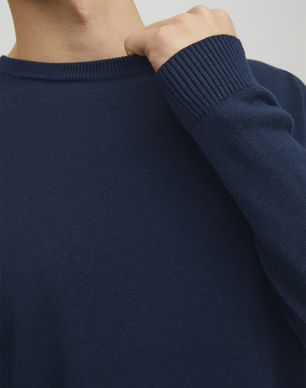 Jack Jones Πουλοβερ Jjebasic Knit Crew Neck Noos 12137190-Navy Blazer Navyblue ανδρικά ρούχα μπλούζες Πλεκτά Politikos Shop Πολιτικός